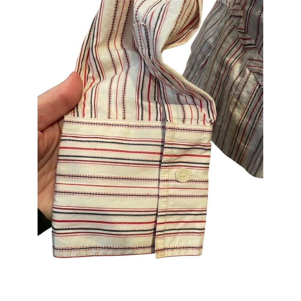 *3/$15 Bandolino Women's Striped Zippered Blouse Multicolor Size L Casual - Picture 5 of 11